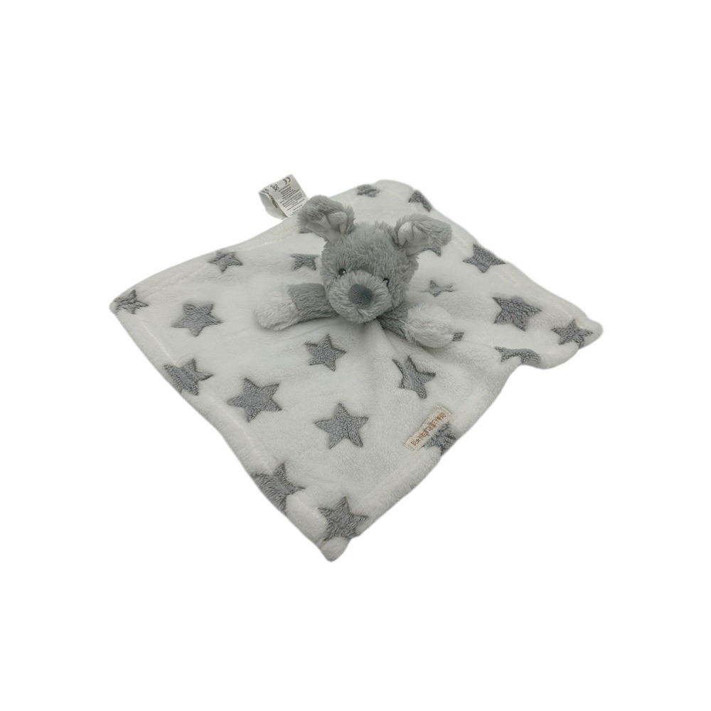 Blankets and Beyond Baby‎ Lovey Gray Puppy Stars Security Blanket 14 by 14